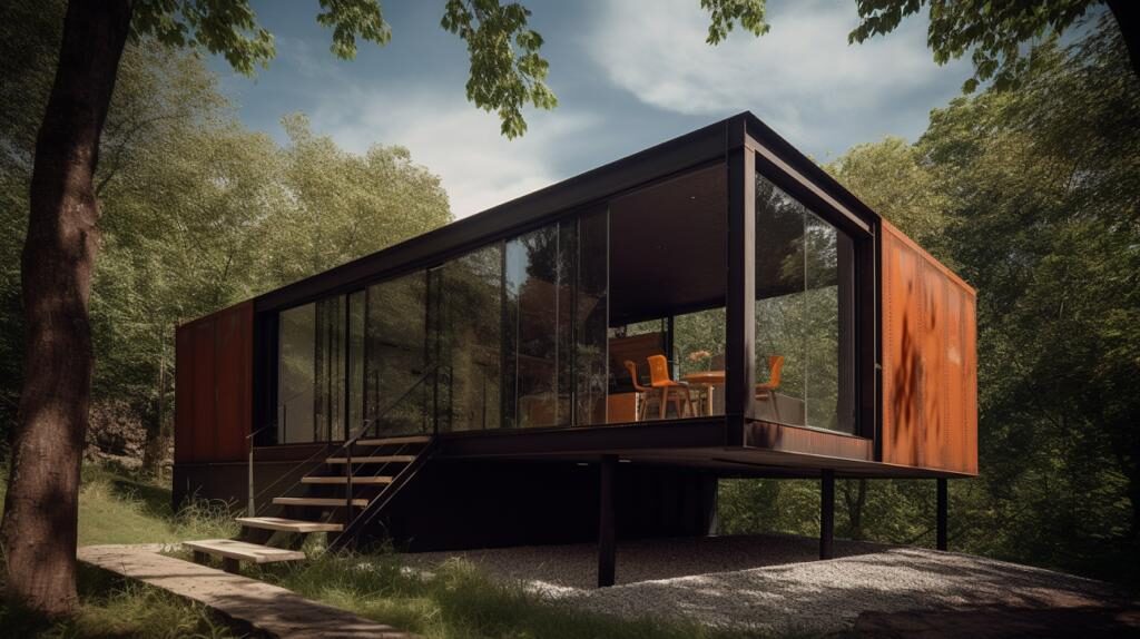 Modlav modular building with solar panels