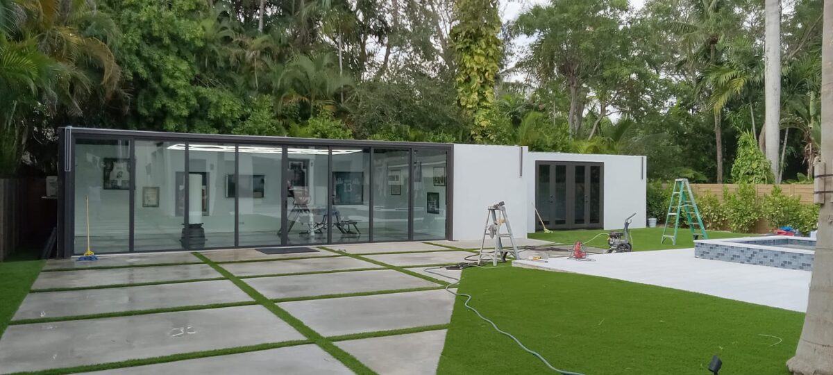 Premium modular home with landscaping
