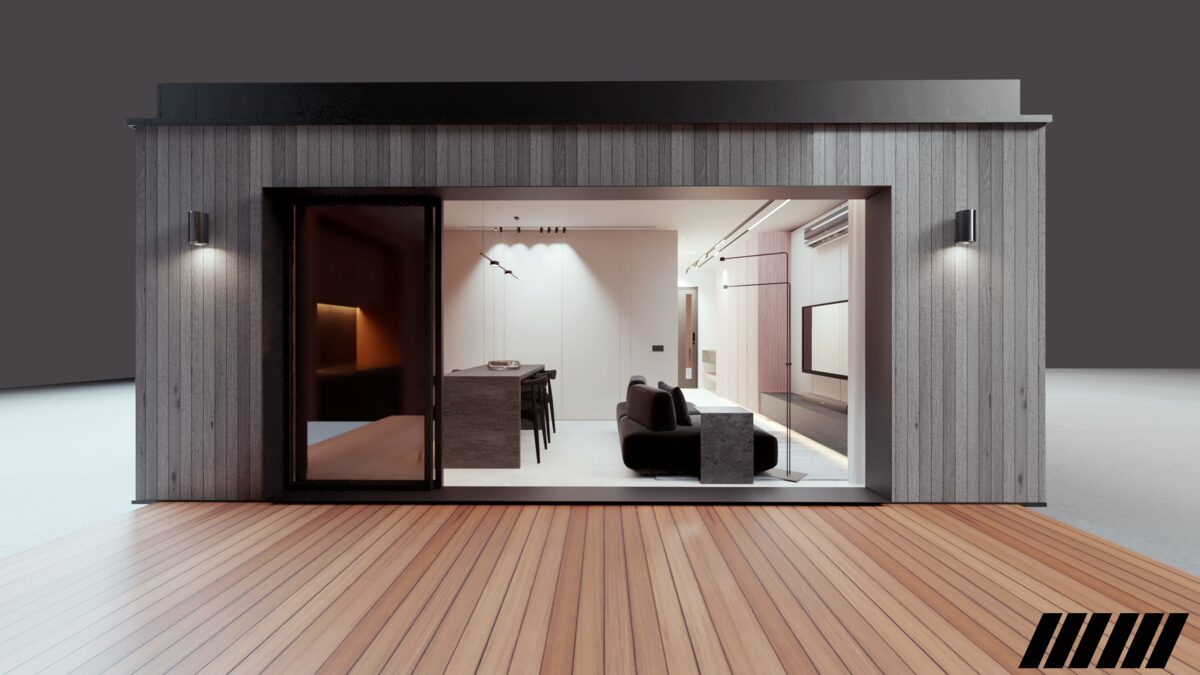 Modular residential unit with deck